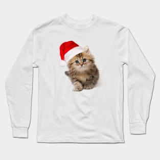 Cute Christmas Little Cat Long Sleeve T-Shirt